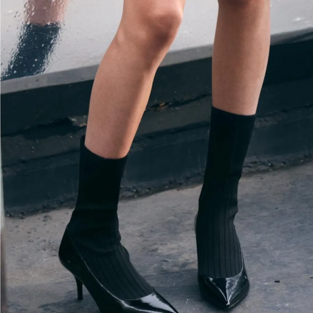 Black ankle Sock heels Boots - Image 5