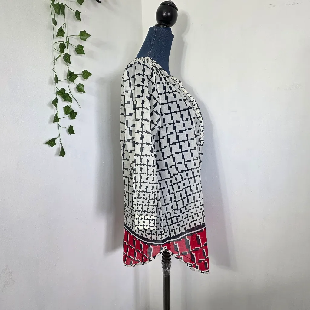 J Crew Lightweight Houndstooth Tunic top / Dress - Image 4