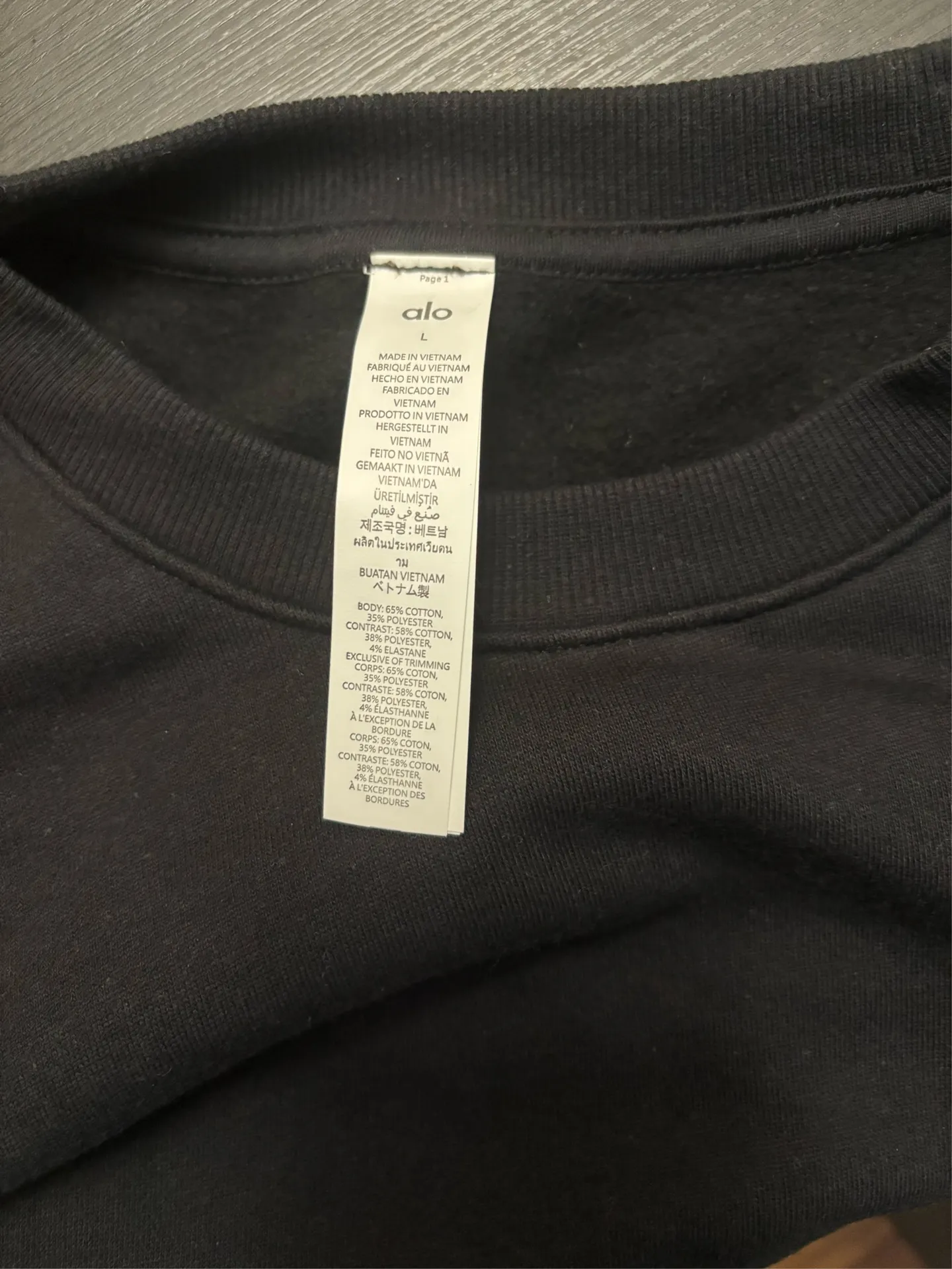 Alo Accolade Cropped Crewneck black size L - Image 4