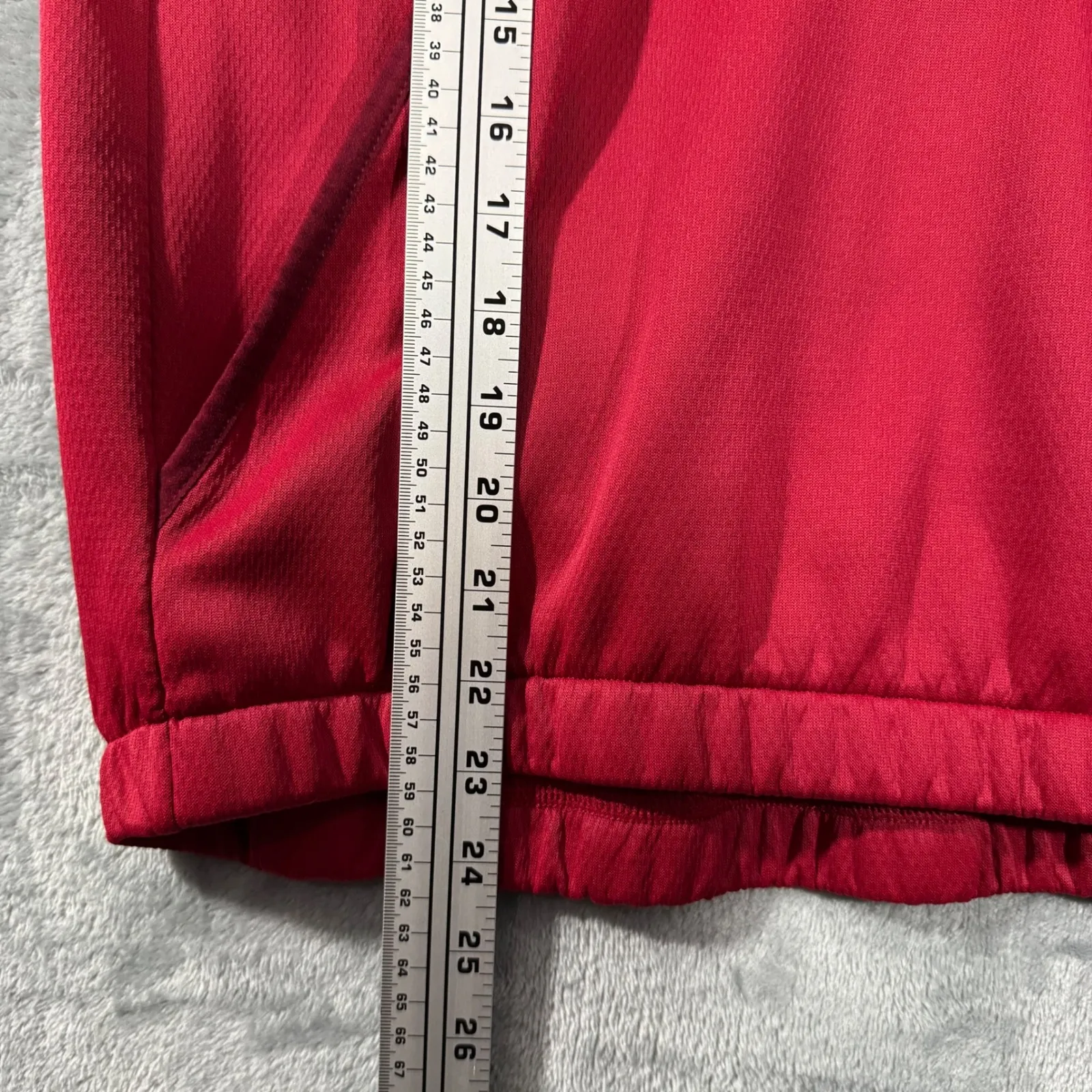 Adidas Faux Fur Q4 Novelty Half Zip Pullover Red Fleece Quarter Zip Size S - Image 9
