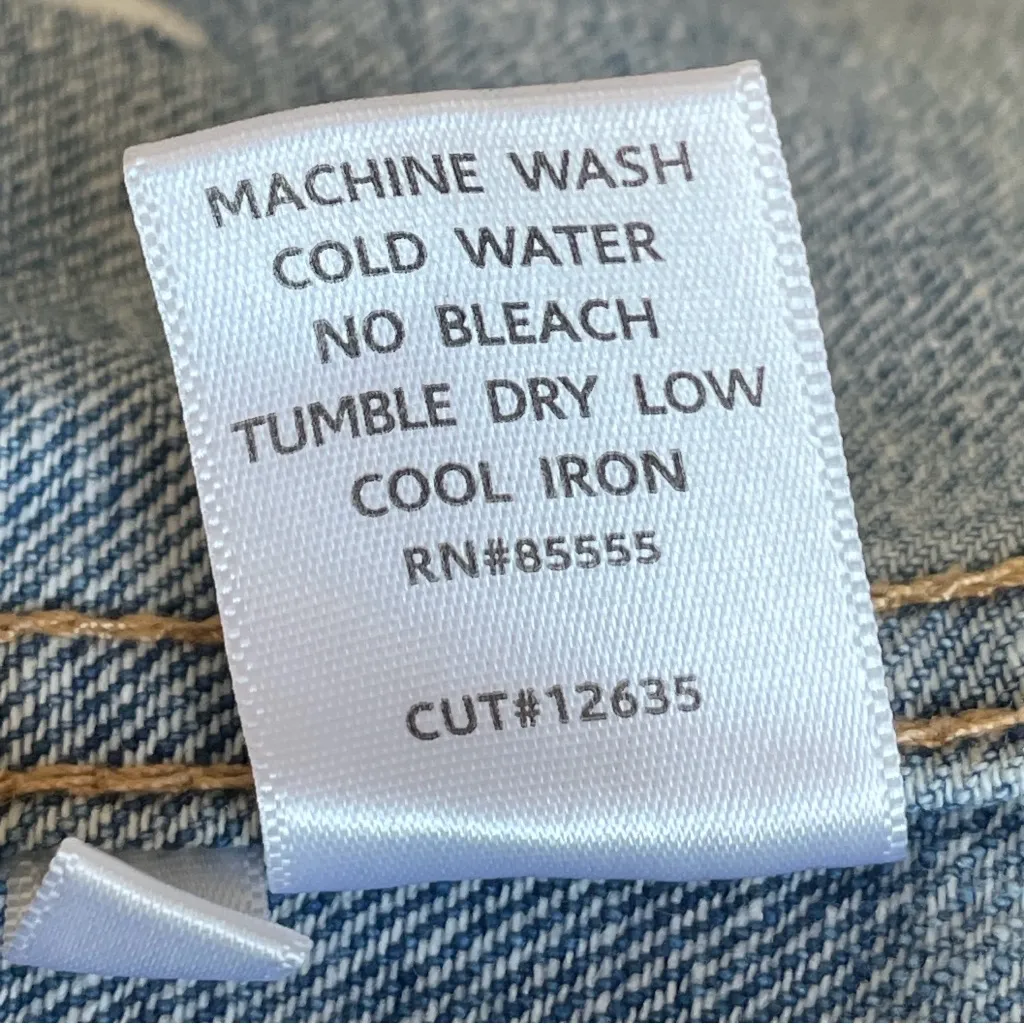 Pistola Brando Star Embroidery Cropped Denim Jacket Zodiac Wash - S - Image 10