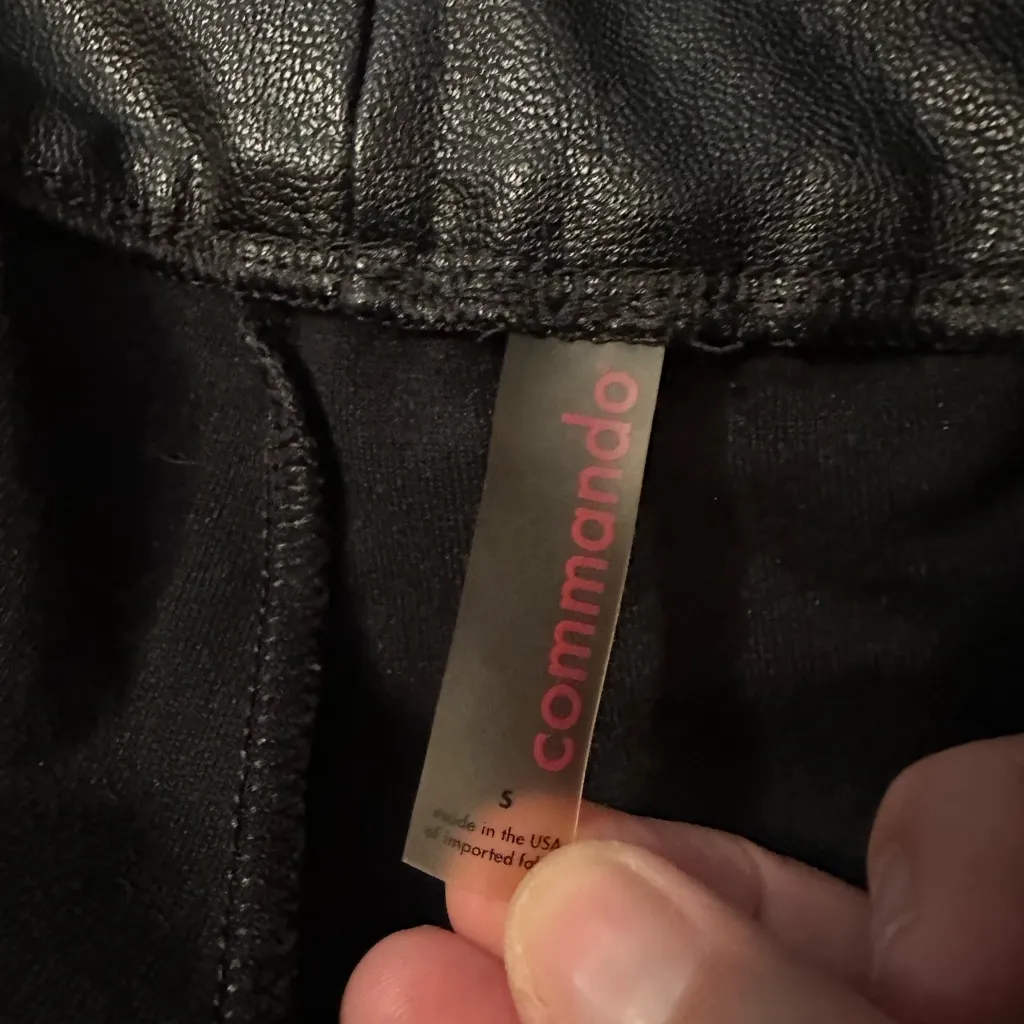 Commando Faux Leather Jogger Pants Size S - Image 4