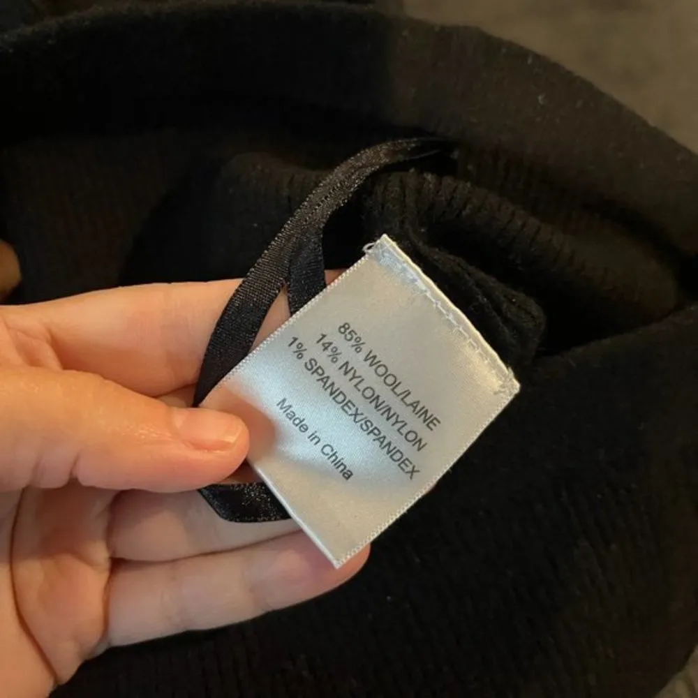 Tory Burch  black ribbed wool blend legging tights - Image 5