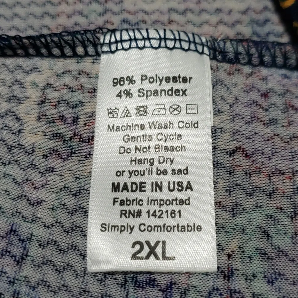 LuLaRoe 2X Amelia Navy Dress w/ Multi-Color Paisley - Image 7