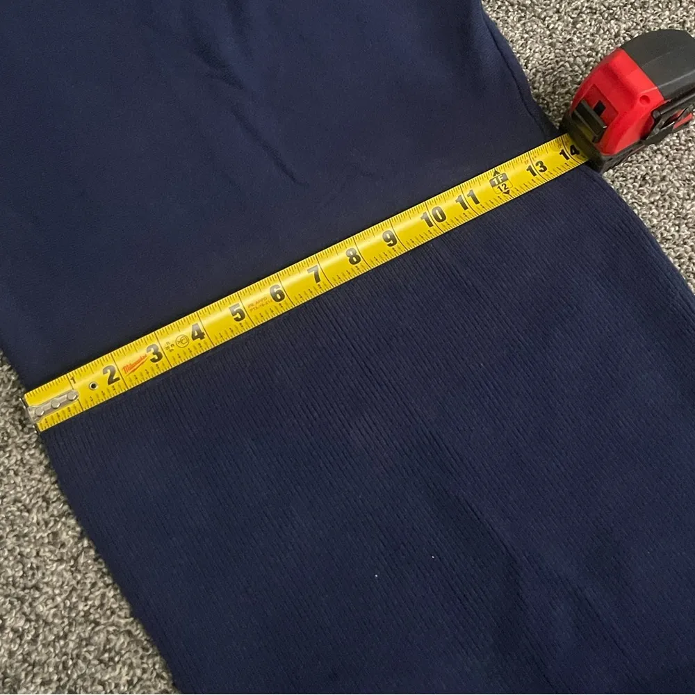 navy blue knee length short sleeved boatneck sweater dress S - Image 10