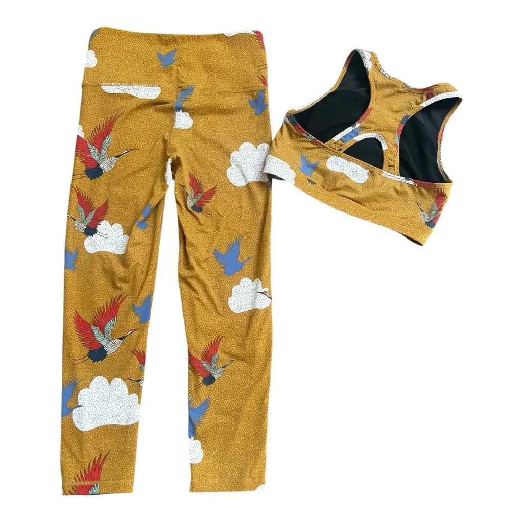 Mono B crane bird clouds matching set Small Gold - Image 2