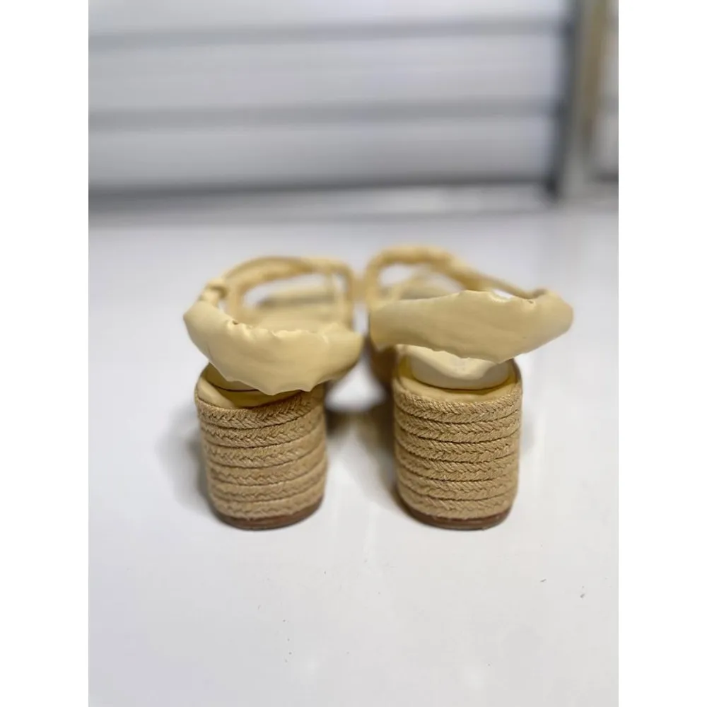 Equitare Kinga Espadrille Sandal Cream Womens Size 40 Tan - Image 9