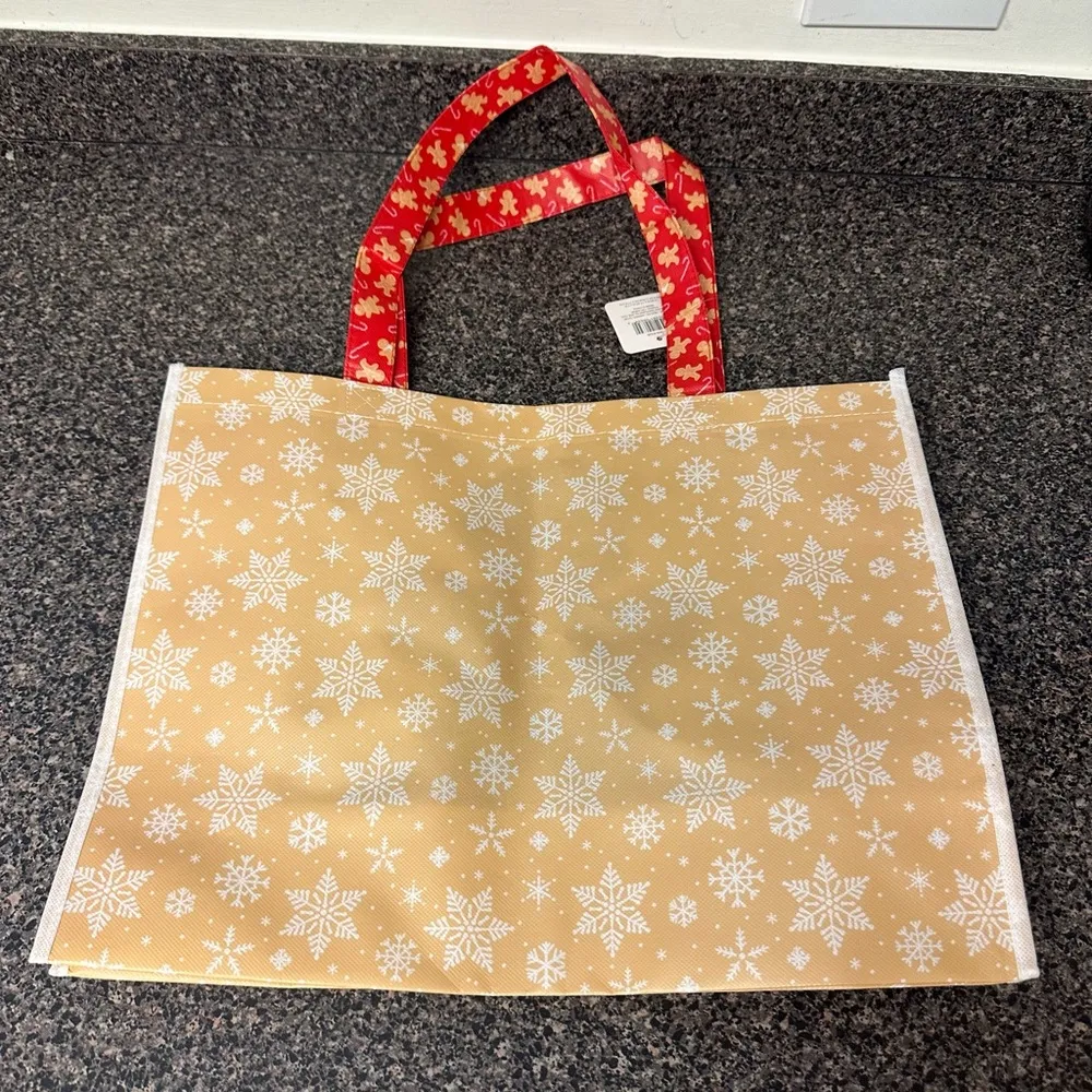 Christmas Gingerbread Reusable Tote Bag Brown - Image 2