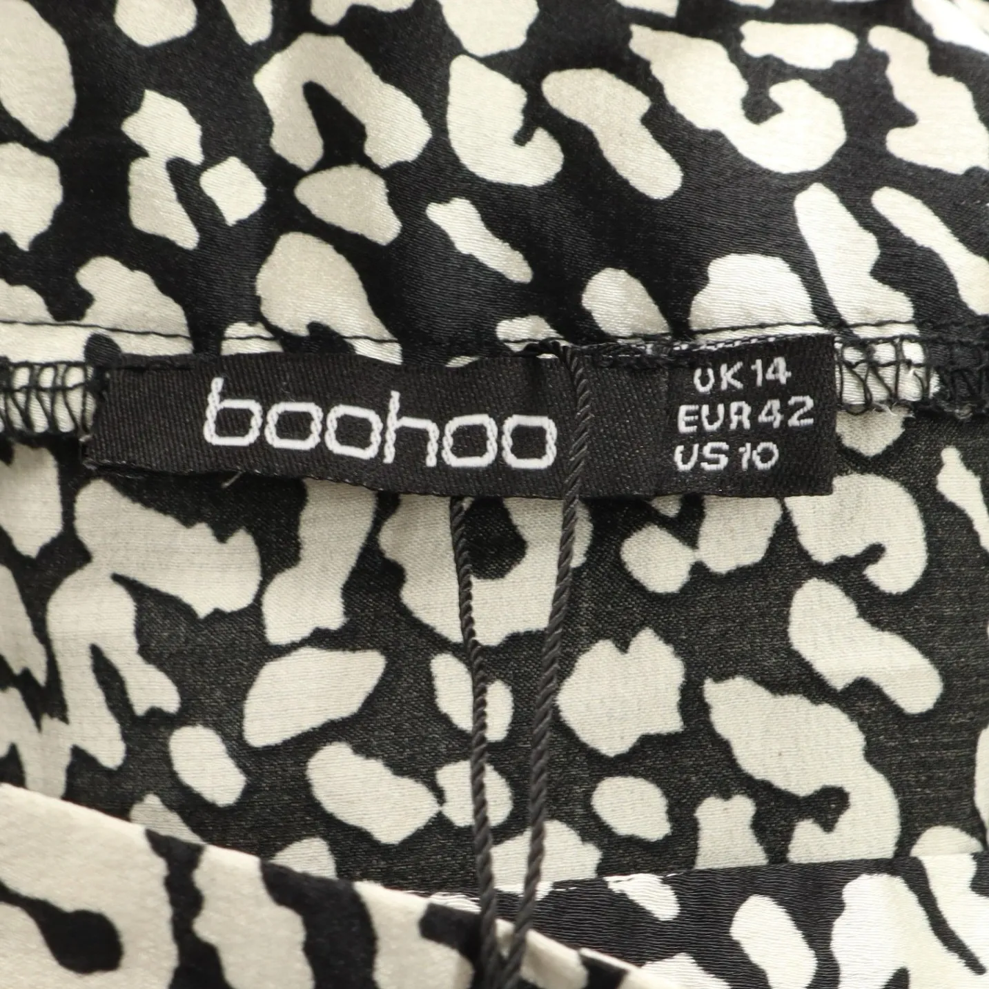 Boohoo Animal Leopard Chic Print Y2K Wrap Belted Flare Party Skirt Medium 10 - Image 7