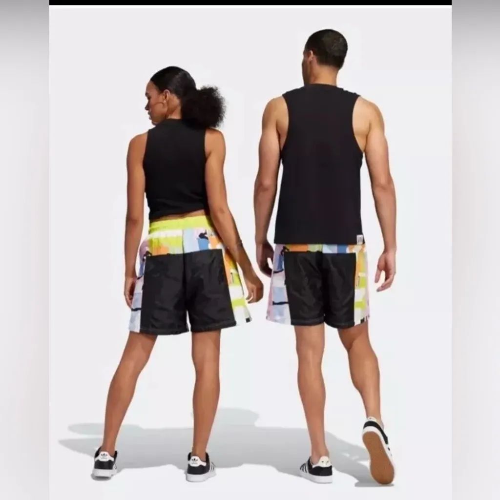 Adidas PRIDE COLLECTION Love Unites Woven Shorts Unisex Size 2XS Black - Image 14