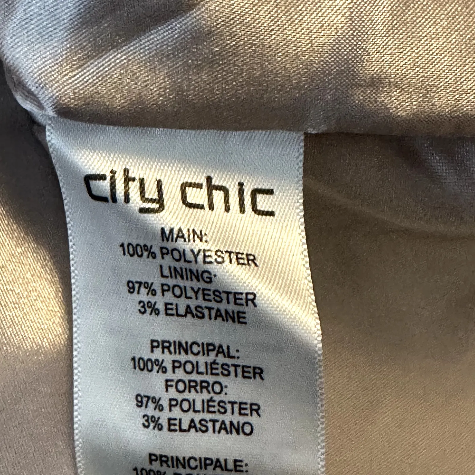 City Chic Midi Dress Tulip Faux Wrap V-Neck Adjustable Strap Blush S/16 NWT - Image 4