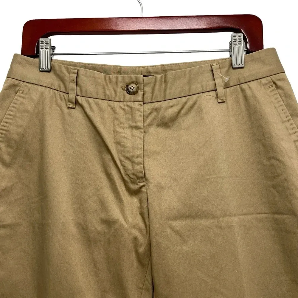 Dolce & Gabbana Flat Front Straight Leg Pants Trousers Tan Casual Size 42 - Image 4