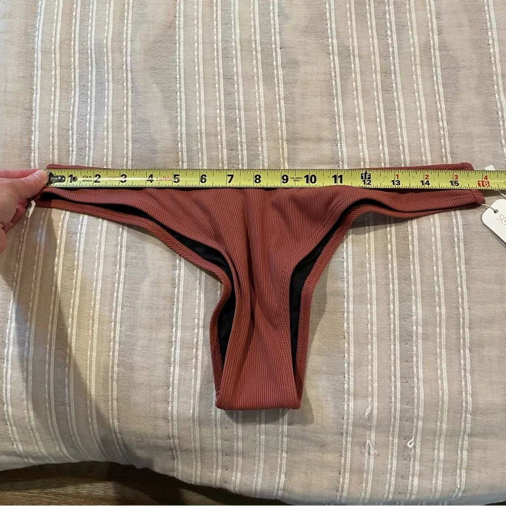 Reethi High Cut Cheeky Ribbed Bikini Bottom in Bloom Large NWT - Image 8