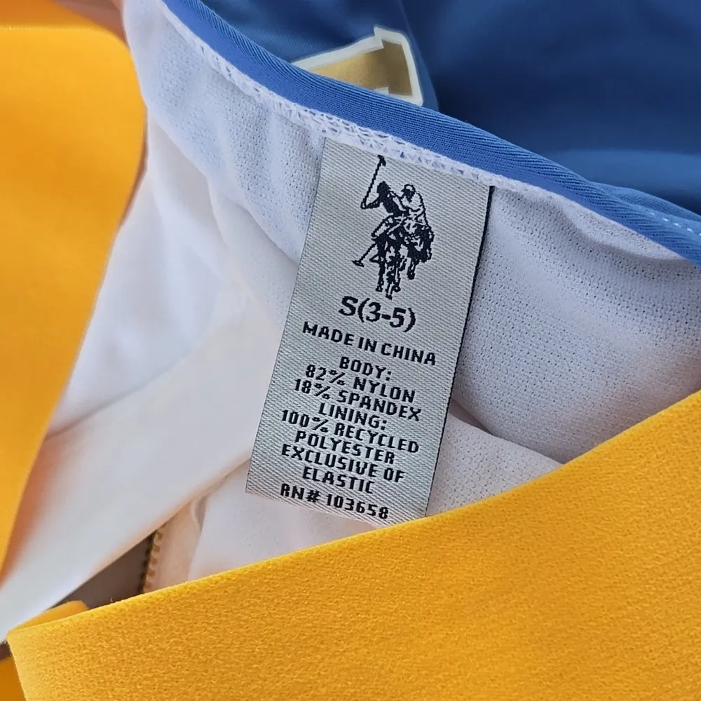 U.S. Polo Assn. Women's Watermill Racer Back One Piece Swimsuit Blue - Image 6