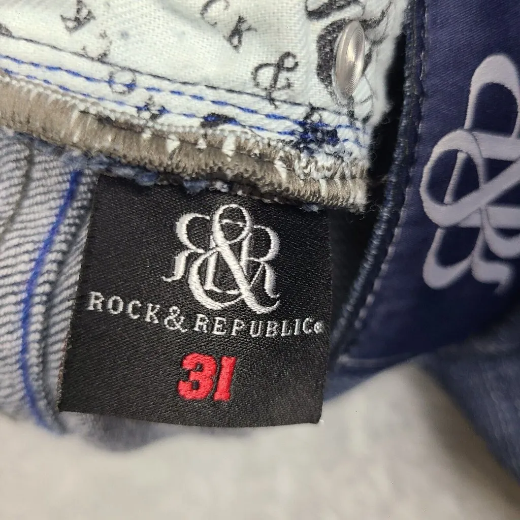 Rock & Republic Jeans Womens Kassandra 31x28‎ Slim/Straight RN# 110113 CA# 19371 - Image 7