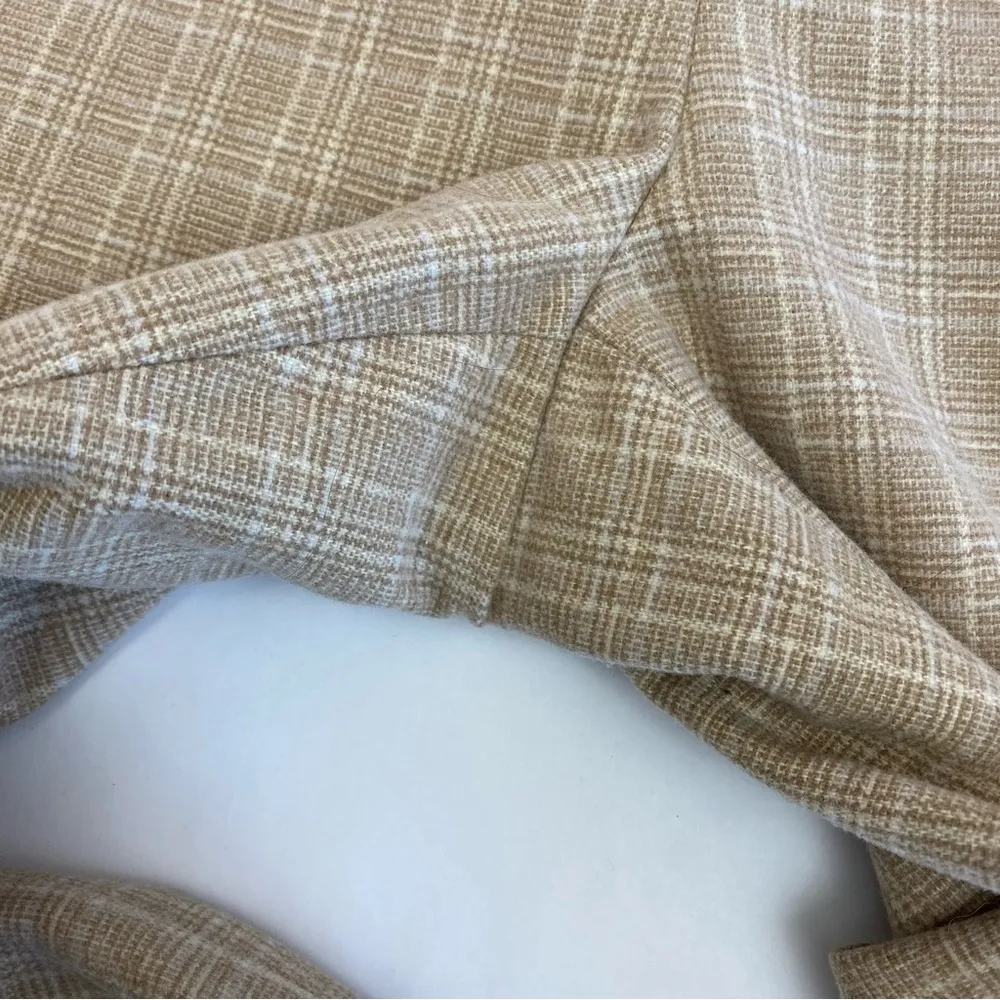 Wilfred X Aritzia Joli Easy Pants Trousers Wool Cashmere Plaid Straight Wide Leg - Image 9