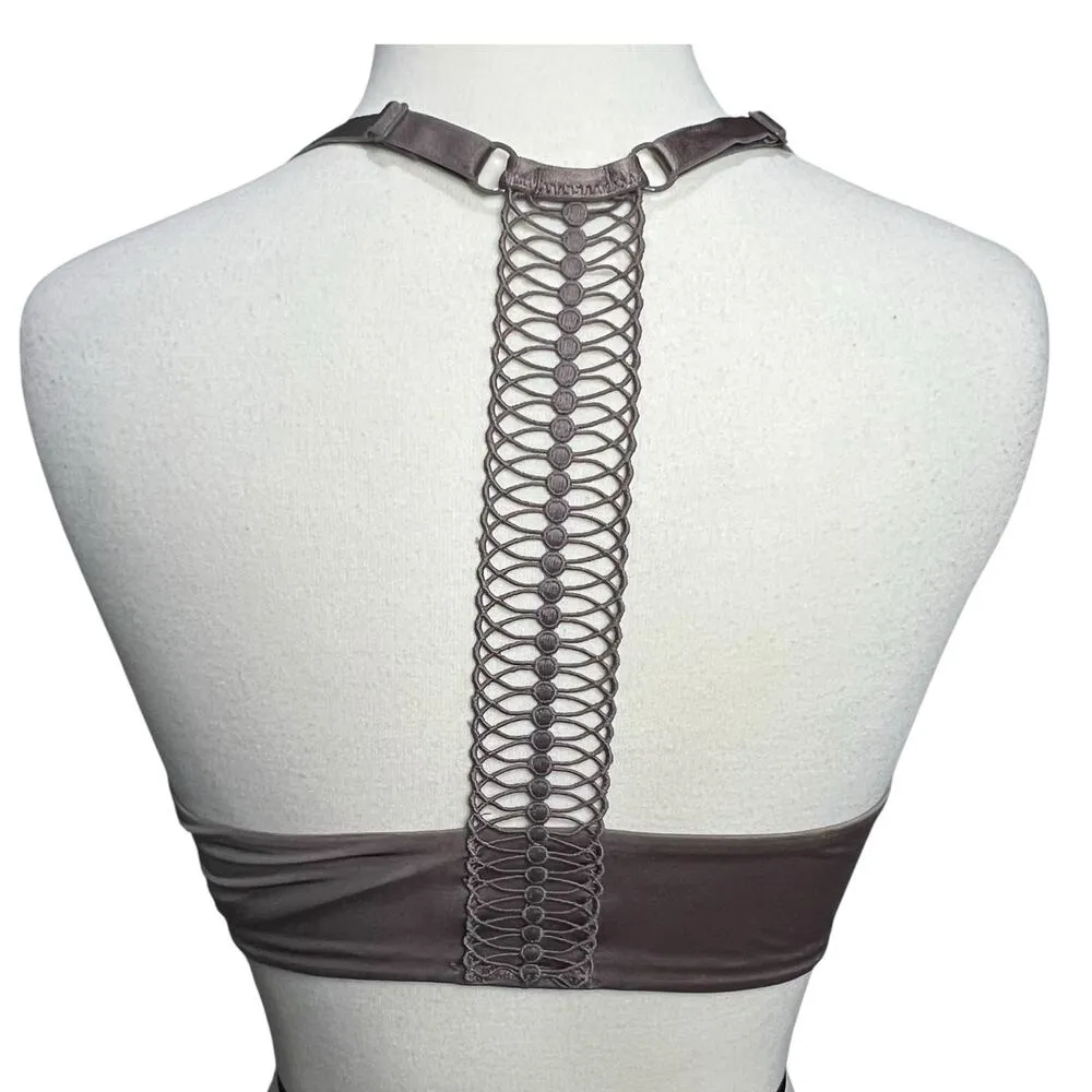 Victorias Secret Very Sexy Plunge Bra 34D Brown Racerback Push Up Padded Strappy - Image 5