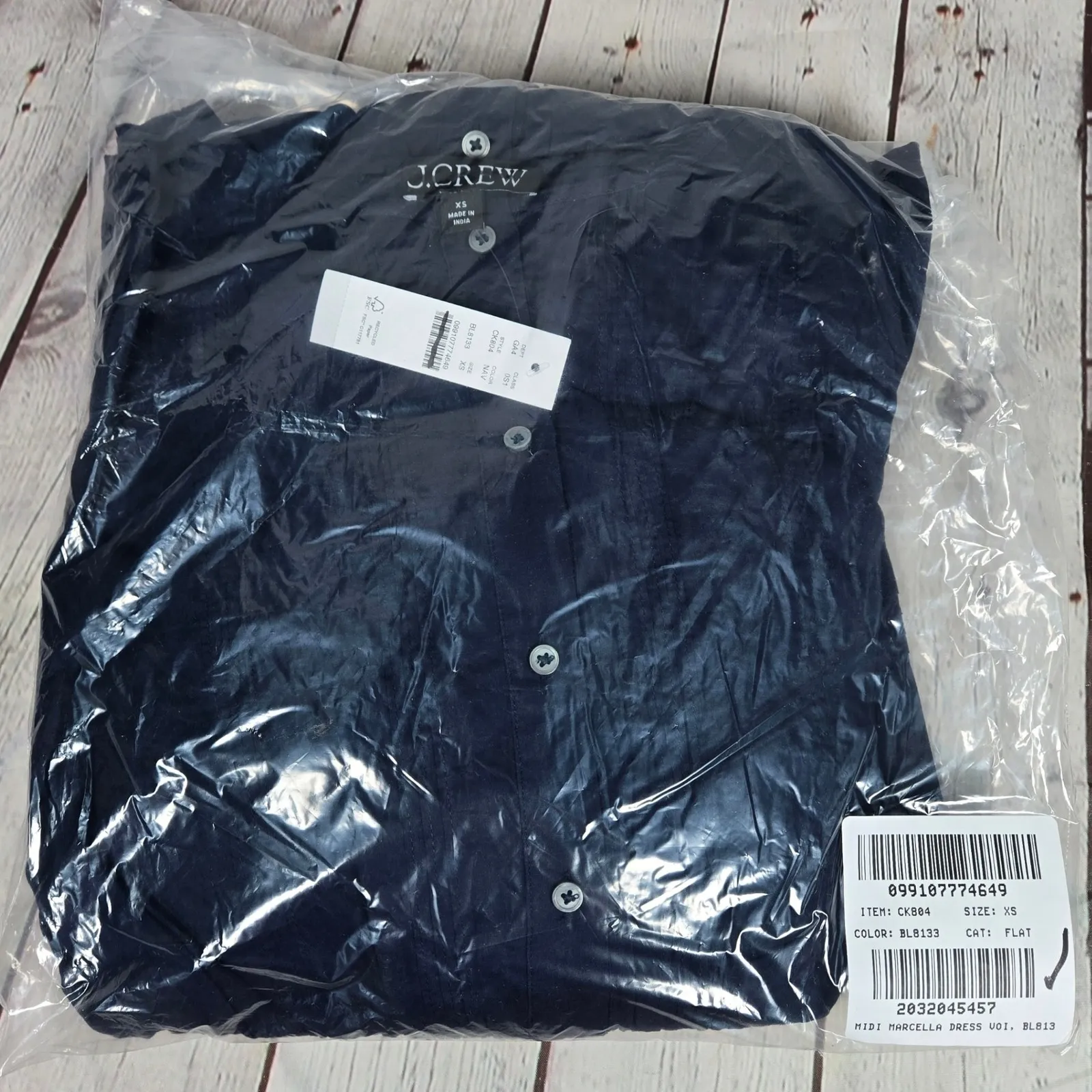 J Crew Pintuck shirt-dress in cotton voile Navy CK804 XS NWT Short Sleeve Tiered - Image 10