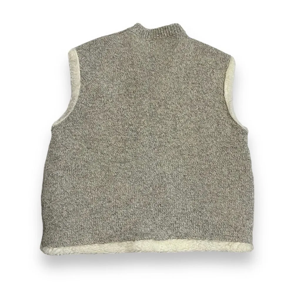 Winona Knits Sherpa Lined Knit Vest Size 2X Tan - Image 2