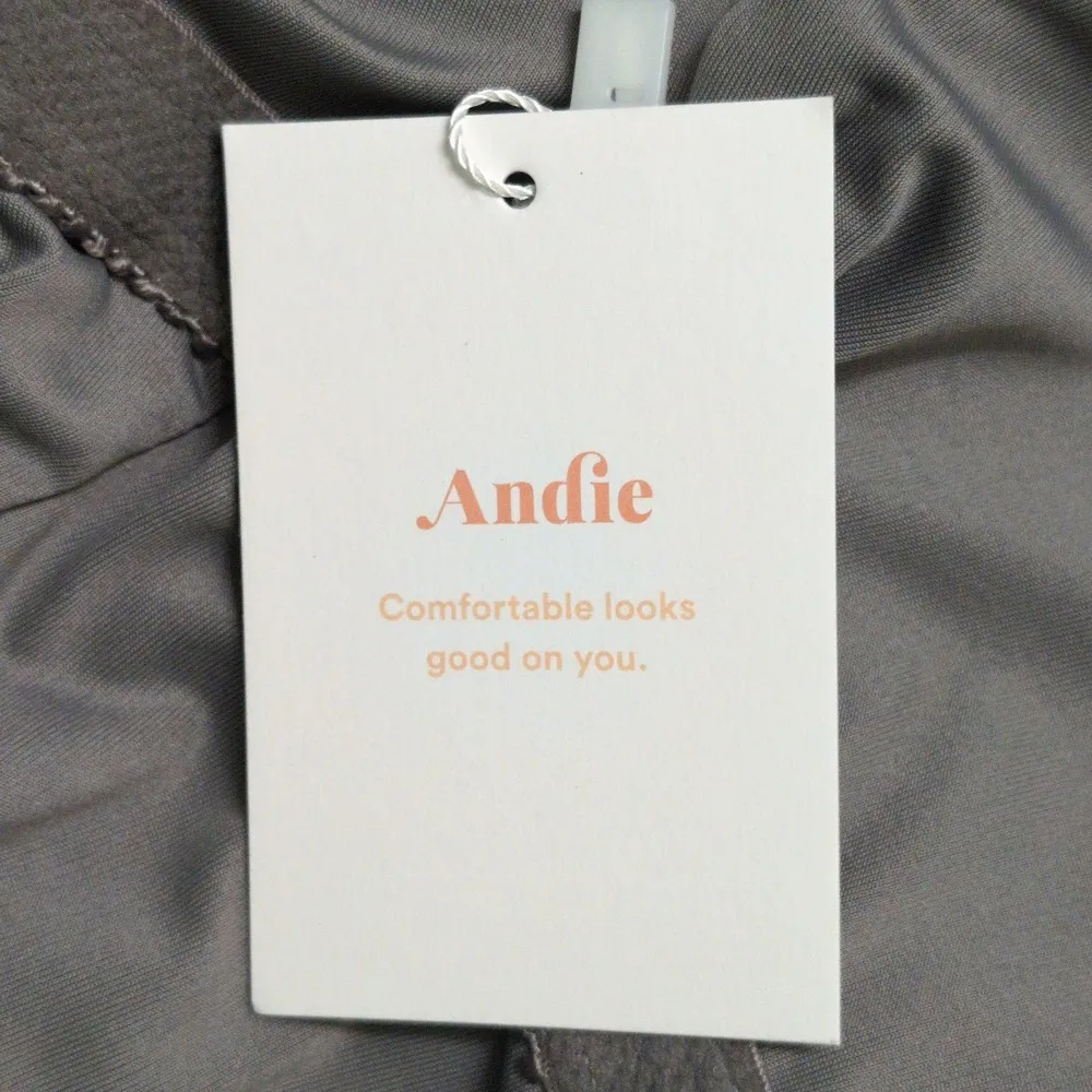 Andie Longline Tank Silver Swimwear Bathing Suit Tankini Bikini Shimmer Sz M New - Image 7