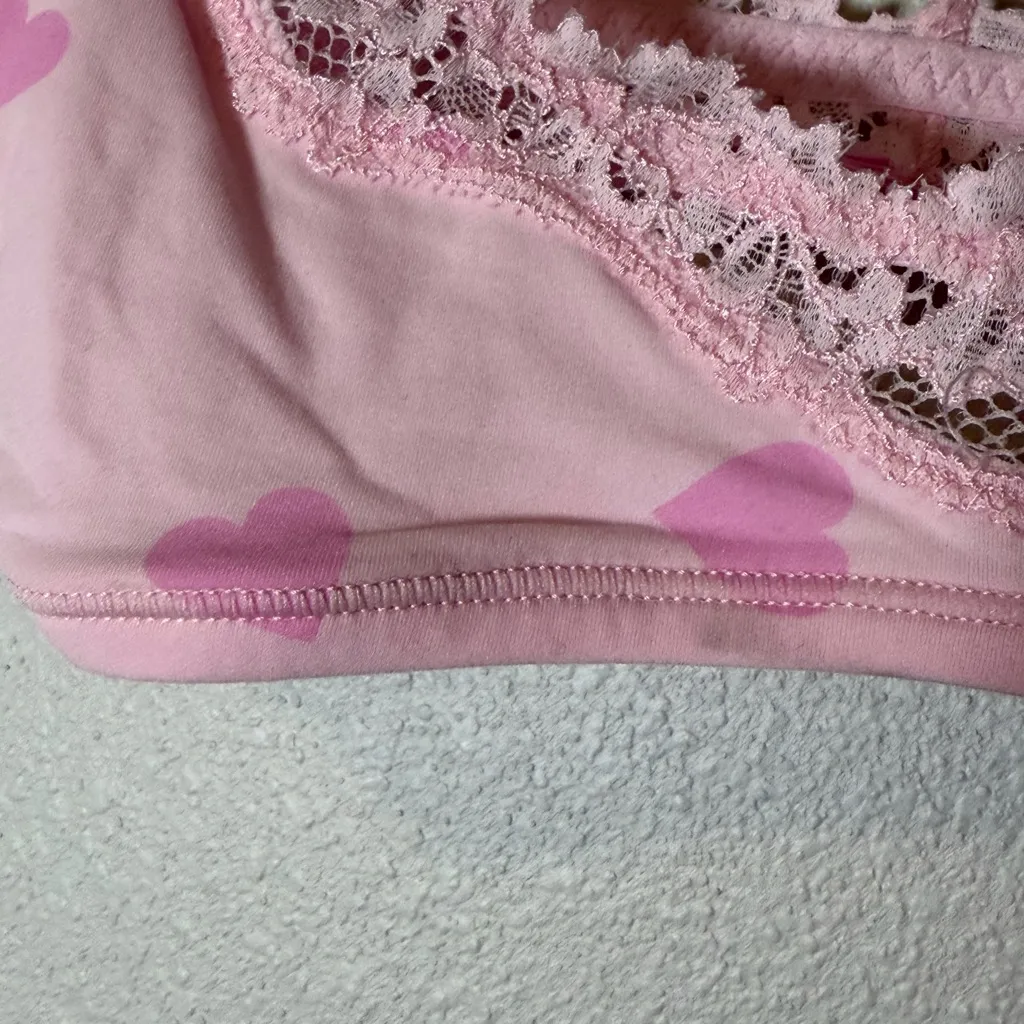 NWOT Skims valentines bralette *dust mark* hearts - Image 4