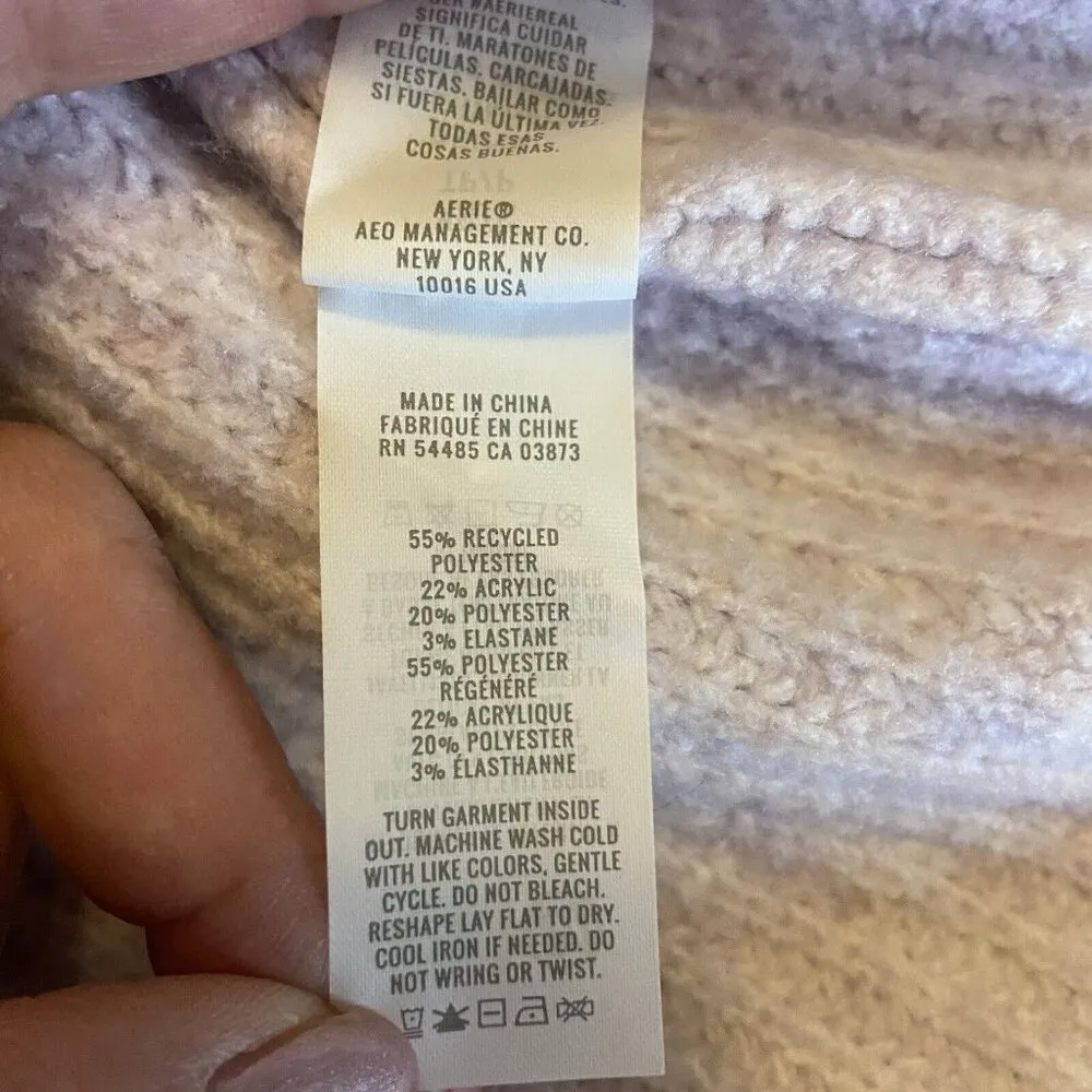 Aerie Cozy Cloud Cape Cardigan Sweater Oversized Relaxed Pink Women Size XS/S - Image 13