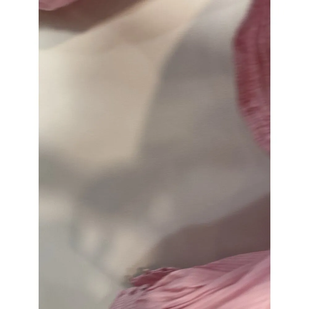 ASTR The Label Amber Puff Sleeve Smocked Corset Blouse Dusty Rose Small 1759 - Image 6