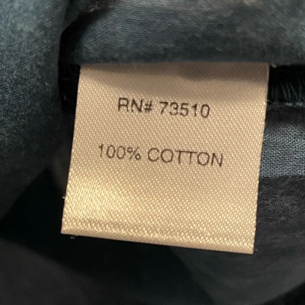 Ivy Jane Chambray Cotton Top w/Embroidered Collar & Cuffs w/tassel Ties XS - Image 7