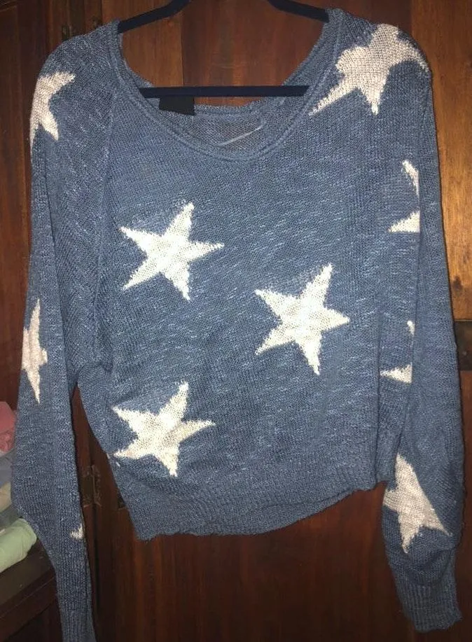 Blank Paige Blue Star Sweater - Image 2