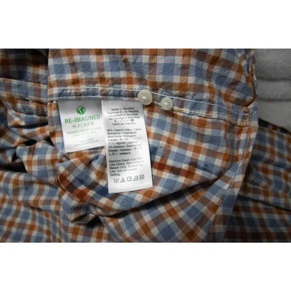NWOT J. Crew Stretch Secret‎ Wash shirt in organic cotton, Blue & pink plaid, S - Image 8