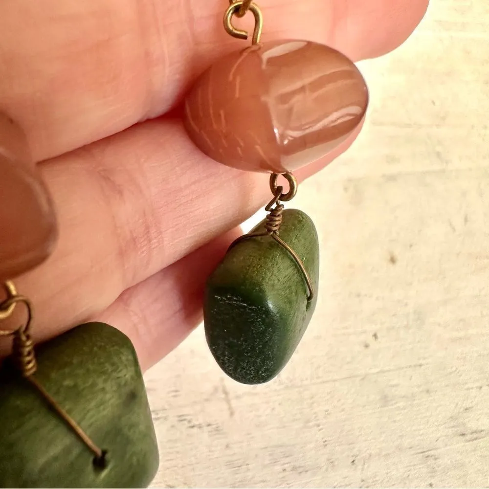 Chico’s Diadora green and orange drop earrings - Image 7