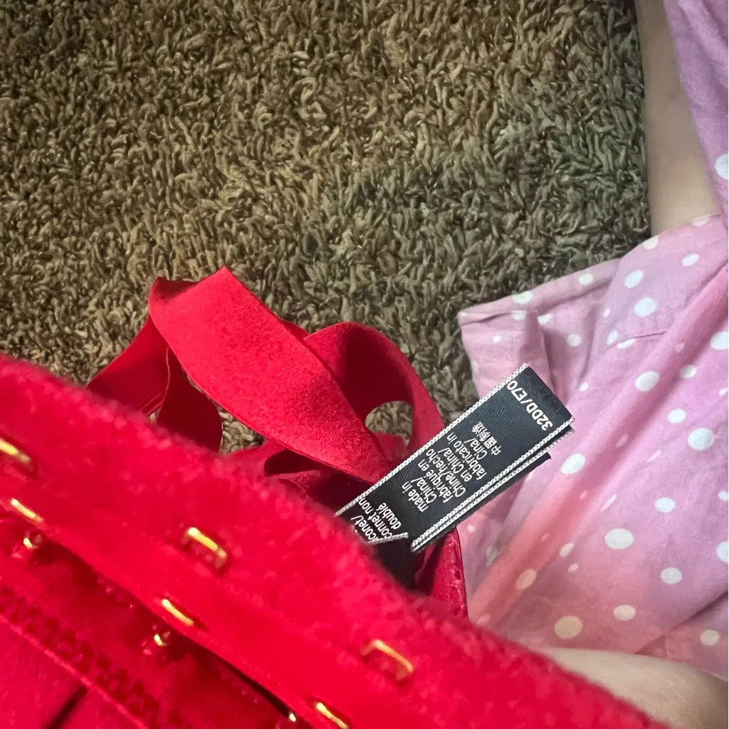 Victoria's Secret Striking Red Cage Bra - Image 5