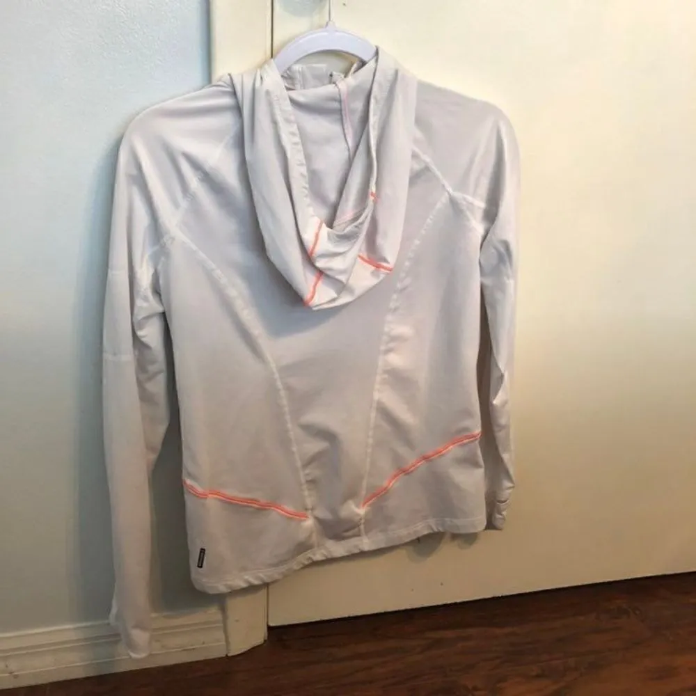 CHAMPION activewear white hoodie sweater top long sleeve sz M womens - Image 2