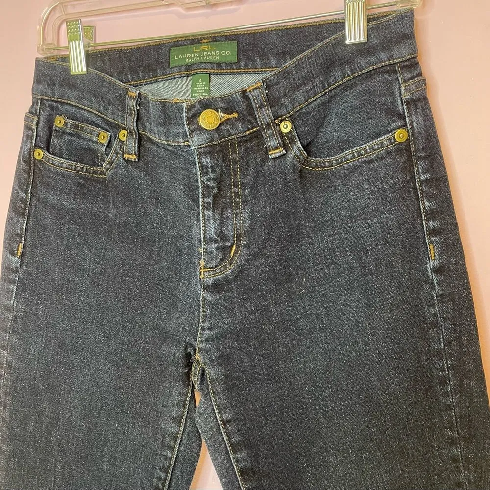 Lauren Ralph Lauren Jeans Dark Wash Denim Classic Straight Pant Size 4 - Image 2