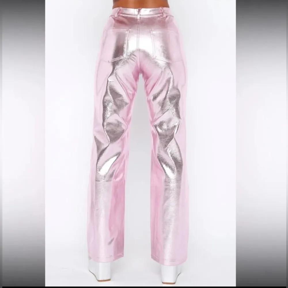 White Fox Boutique Pink Metallic Pants - Image 5