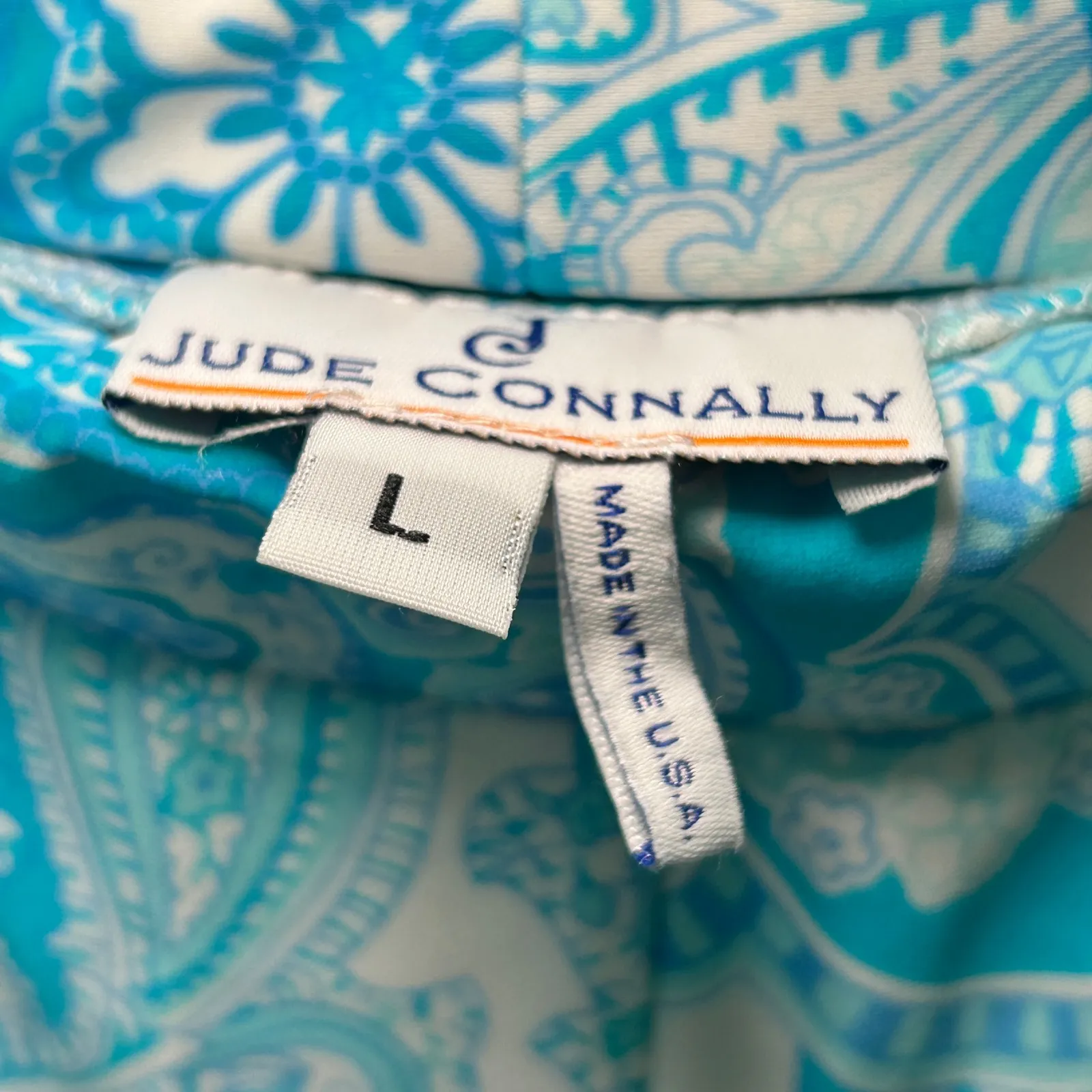 Jude Connally Wide Leg Trixie Lounge Pants Blue‎ White Paisley Women's Large Blue - Image 3
