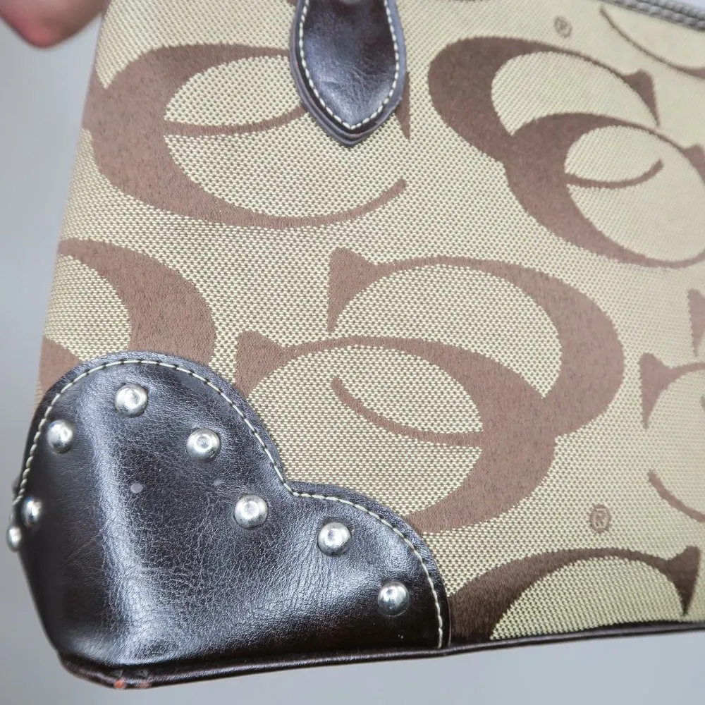 Vintage Y2K Brown CC Logo Shoulder Bag - Image 9