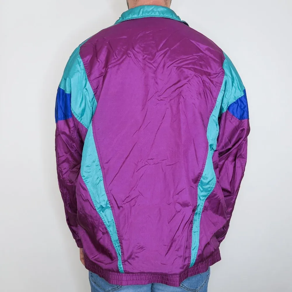 Vintage 90s Adidas Colorblock Windbreaker Track Jacket - Image 4