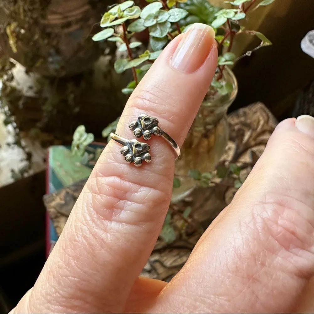 Animal Paws Sterling Silver Toe Ring Silver - Image 3