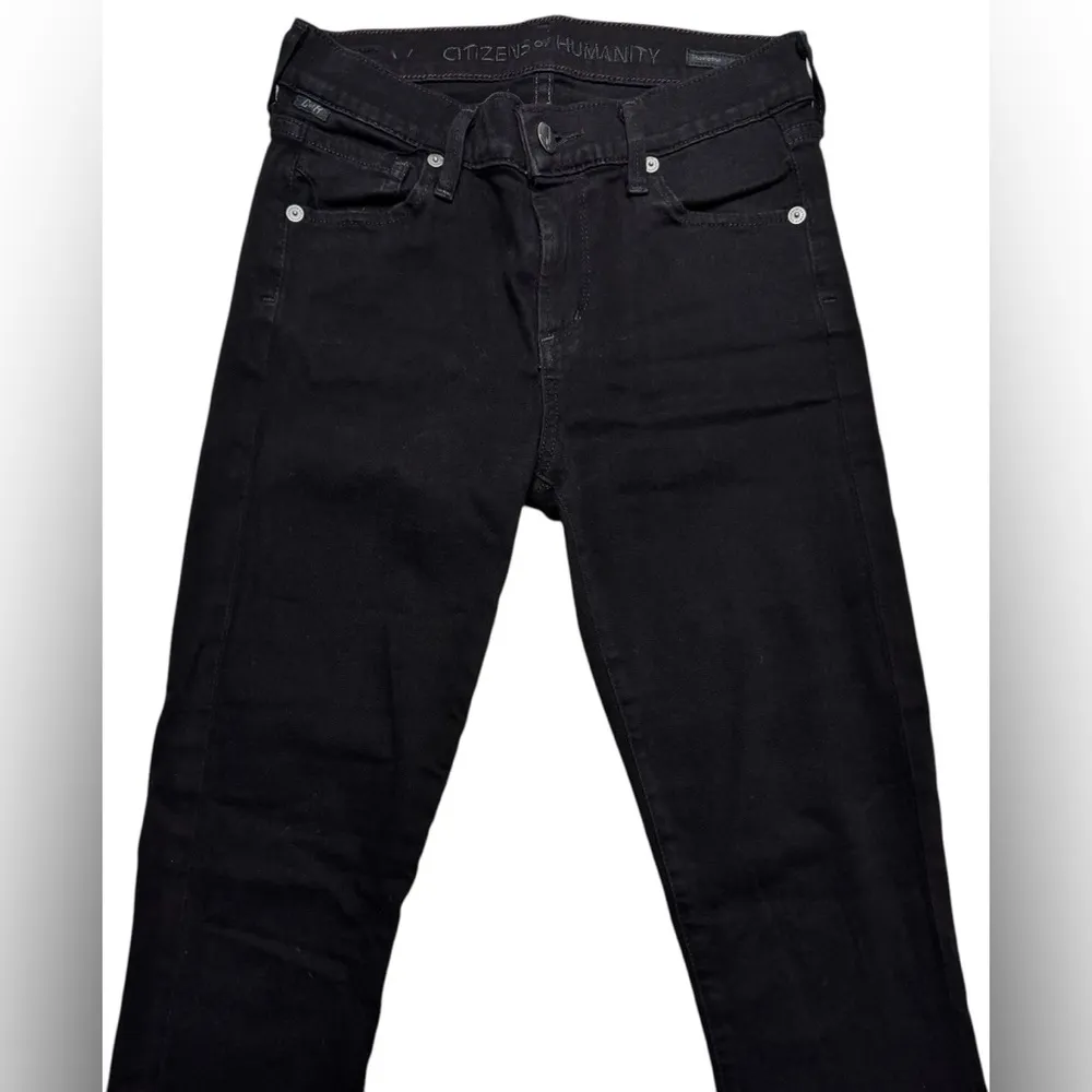 Citizens of Humanity Thompson Mid Rise Black Skinny Pant Womens 25 - Image 2