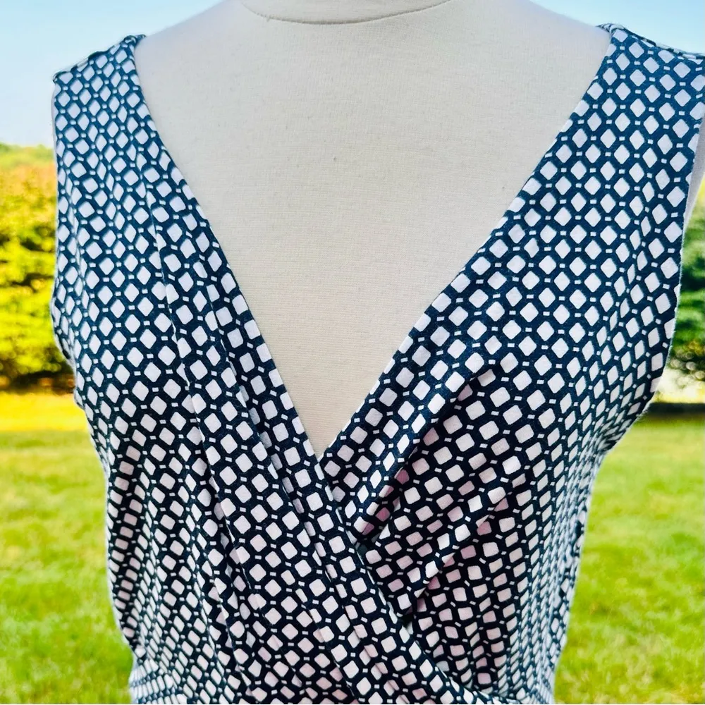 Land’s End Sleeveless Nautical Dress Blue Size M - Image 7