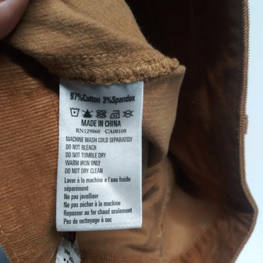 Rhythm Corduroy Mocha Brown Tan Button Down Mini Boho Skirt Size 2 Size M - Image 8