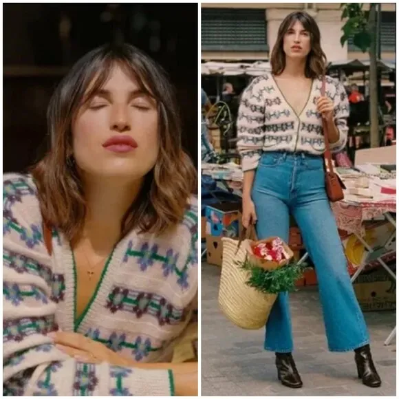 💕ROUJE💕 Chunky Jacquard Leora Cardigan 38 NWOT Size undefined - Image 2