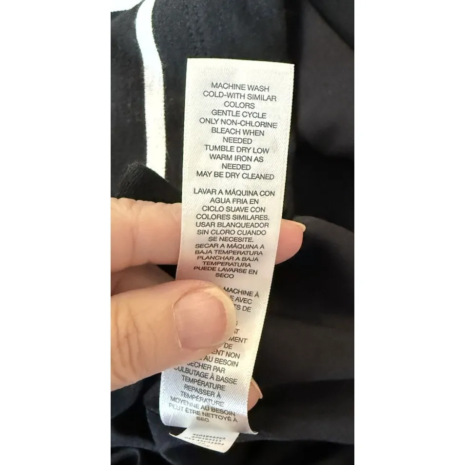 Chicos 3‎ US XL Womens Black Striped Blazer Jacket Button Up Top Career Preppy - Image 5