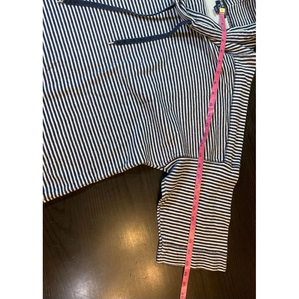 Chaps Size 3X Blue Striped Cowlneck Long‎ Sleeve Top Textured Sporty Athleisure - Image 14
