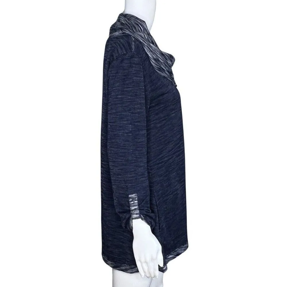 Soft Surroundings Sweater Women Small Blue Weekending Cowl Pullover Tunic Casual - Image 2