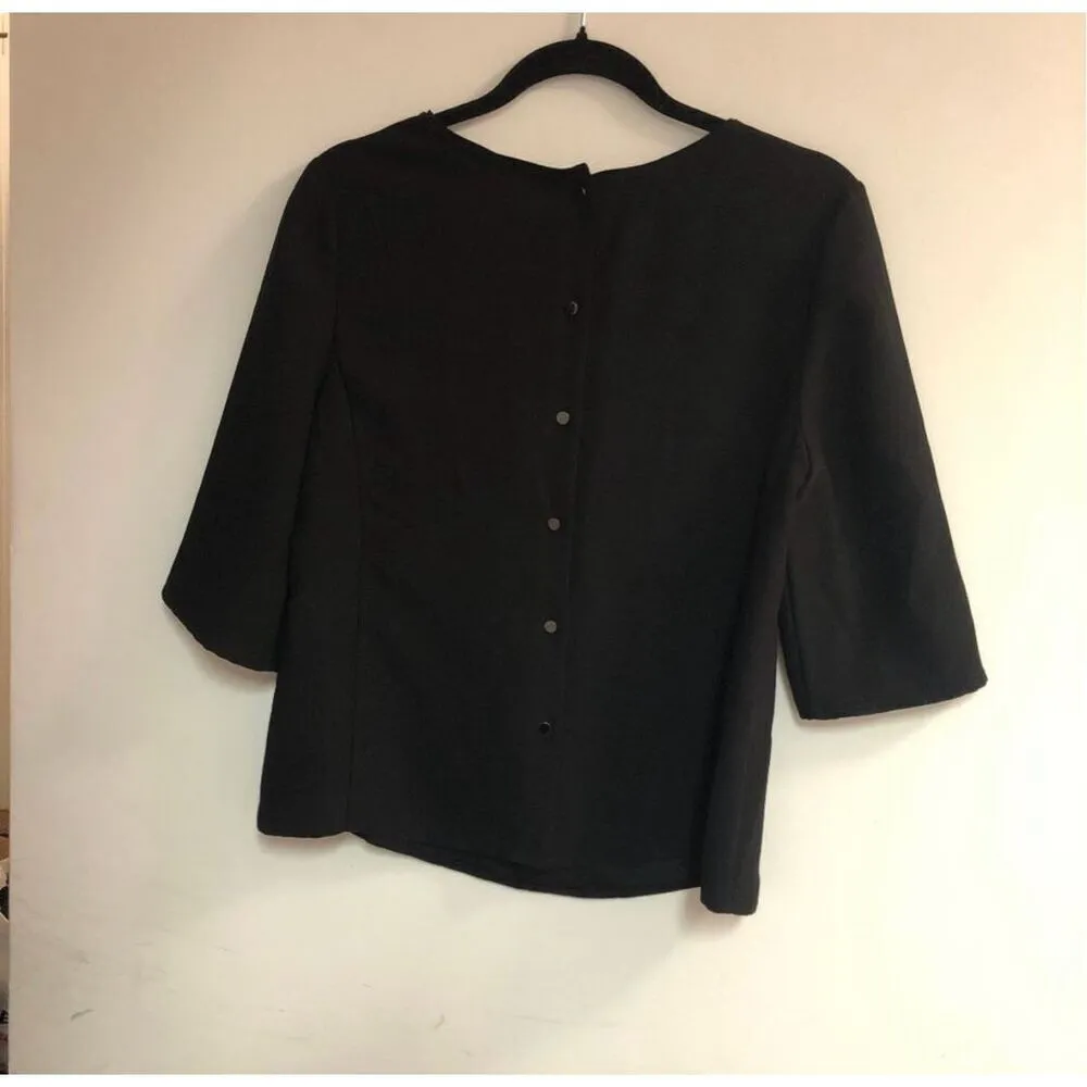 Reiss Grace Black Button-Detail Blouse size 8/40 excellent condition - Image 4