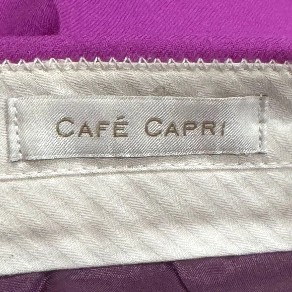 J. Crew Wool Cafe Capri Trousers Bright Dahlia Pants Women’s 4 - Image 4