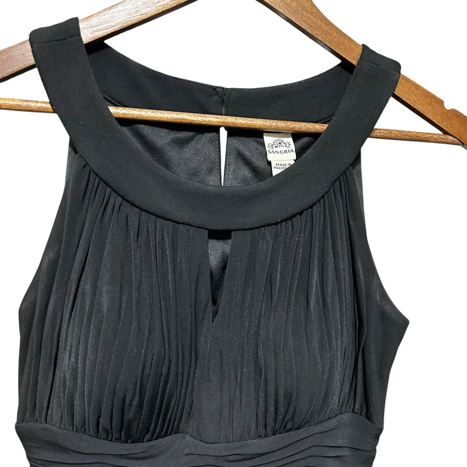 Sangria Womens Black White Midi‎ Dress 8 Paisley Handkerchief Hem Whimsigoth - Image 5