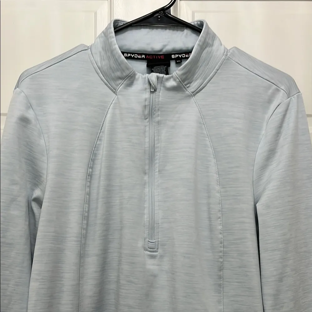 Spyder Half Zip Fleece Lined Sweatshirt in Soft Heather Blue - Size XL - Image 2